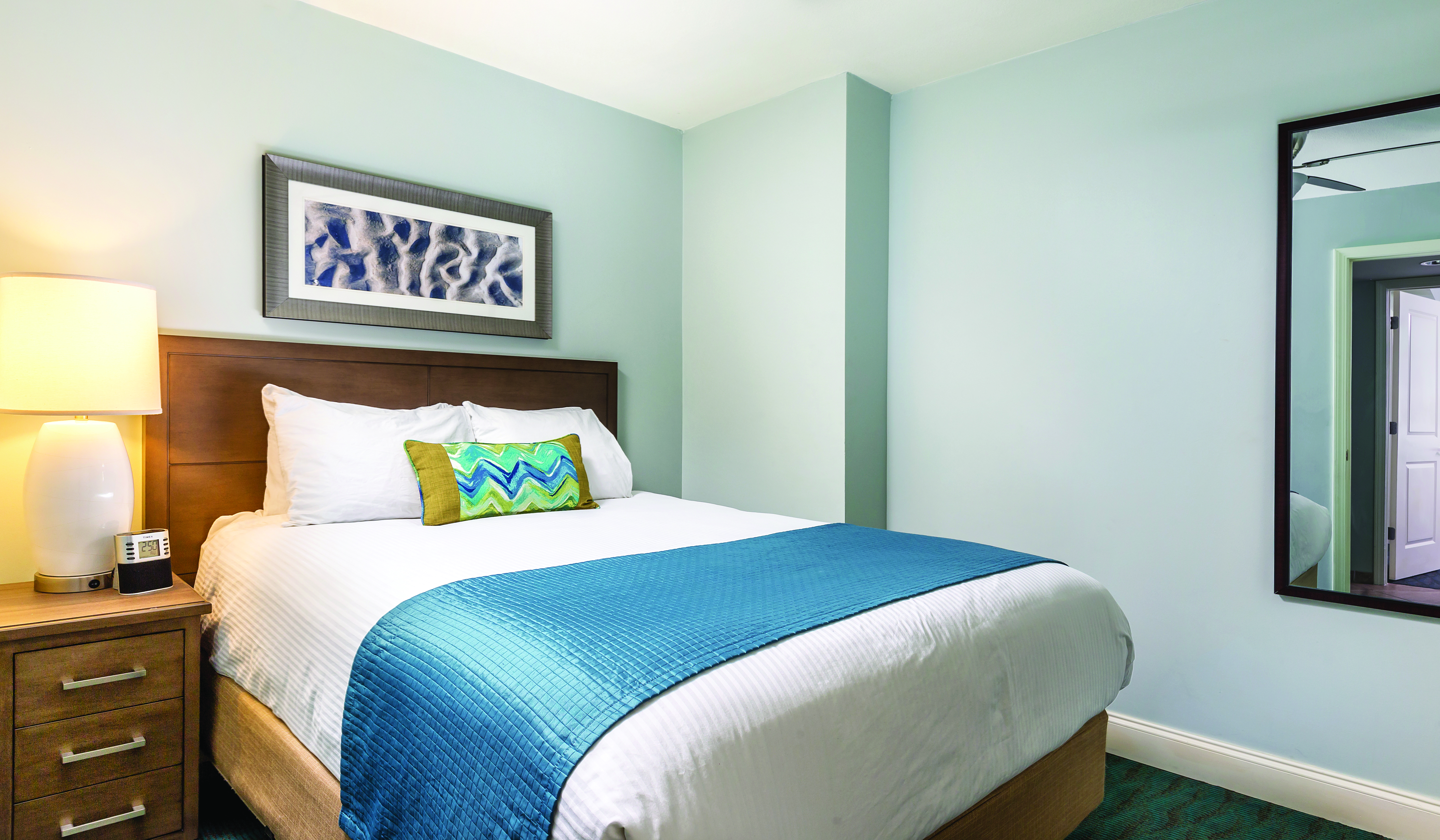 Guest room at the Club Wyndham Towers on the Grove at North Myrtle in North Myrtle Beach, South Carolina